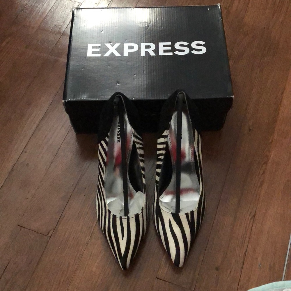 Zebra print heels